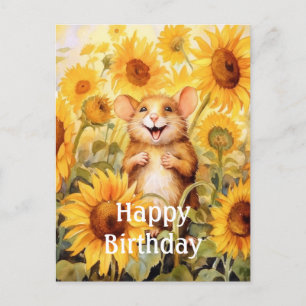 Sunflower mouse Garden 14 of 17 Postcard