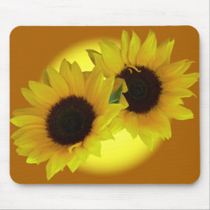 Sunflower Mouse Pad Beautiful Yellow Flower Gifts