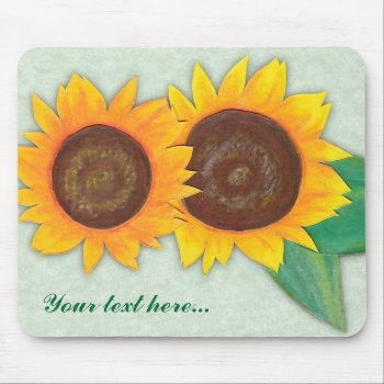 Sunflower Mousepad by Customizables at Zazzle