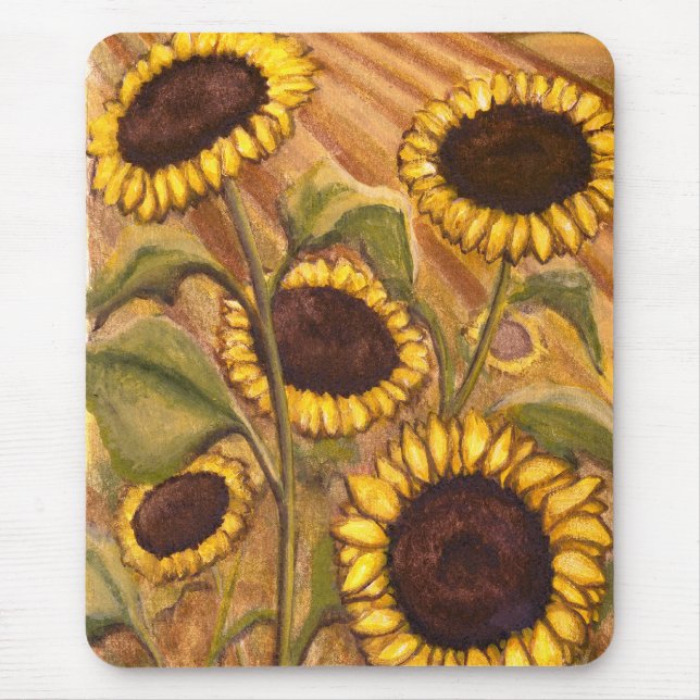 Sunflower Mousepad Beautiful Yellow Flower Gifts (Front)