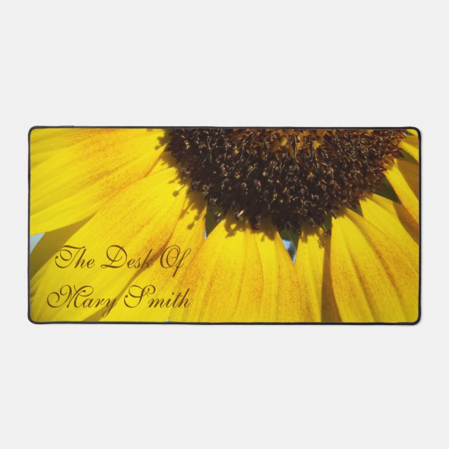 Sunflower mousepad *personalize* desk mat (Front)