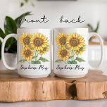 Sunflower Mug for Women, Custom Mothers Day Gift<br><div class="desc">Brighten her day with this sunflower mug! Customizable with any name, it’s perfect for girls, women, moms, grandmas, students, coworkers, or her special occasion. sunflower mug, custom name mug, personalized mug, girl mug, women mug, mom gift, grandma gift, student gift, birthday mug, Mothers Day mug, coworker gift, mug for her,...</div>