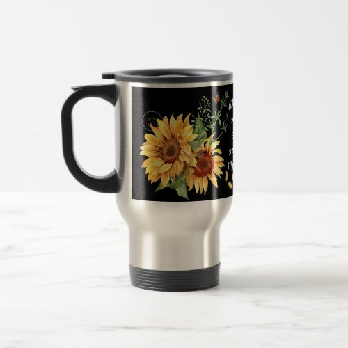 Sunflower Mug with Personalized Name and Scripture