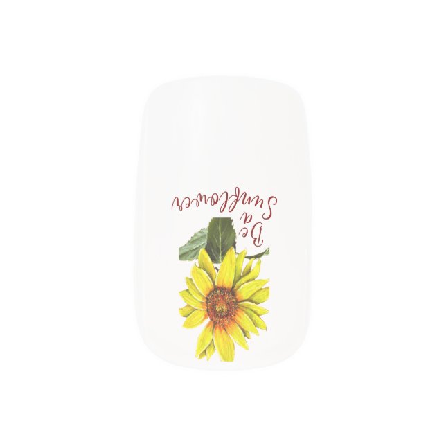 Sunflower Nail Art Decals (Left Thumb)