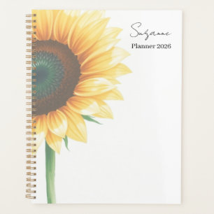 Sunflower Name Personalized 2026 Planner