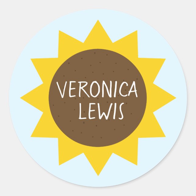 Sunflower Name Sticker (Front)