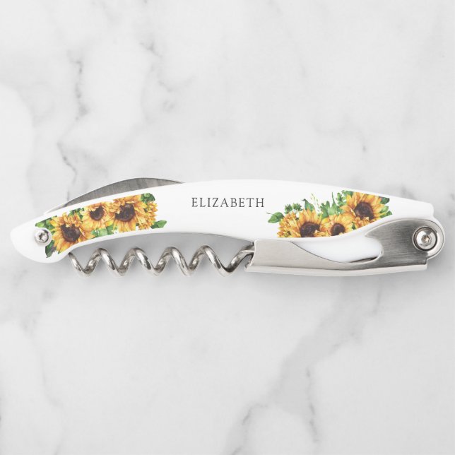 Sunflower Name Waiter's Corkscrew (Back)