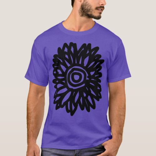 Sunflower Nature Art Abstract T_Shirt