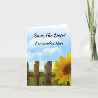 Save The Date Personalized Sunflower Cards