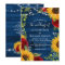 Sunflower Navy Blue Red Rose Rustic Wood Wedding