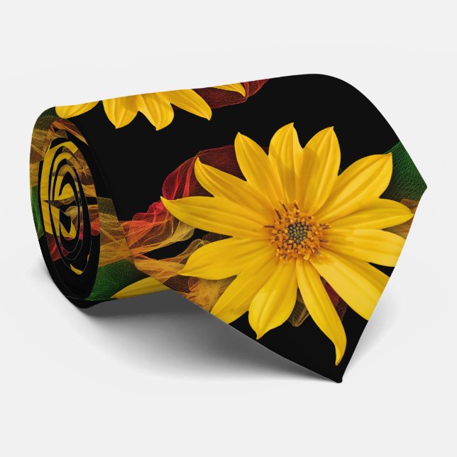 SUNFLOWER NECK TIE (Rolled)