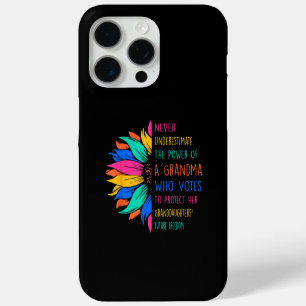 Sunflower Never Underestimate The Power Of Grandma iPhone 15 Pro Max Case