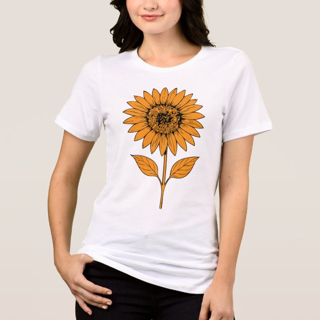 Sunflower Nightfall Tri-Blend Shirt (Front)