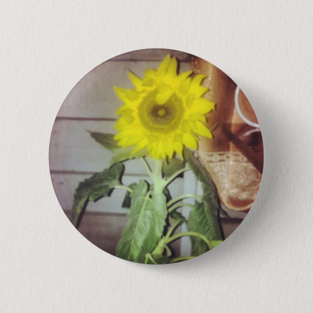 sunflower nine in the afternoon button (Front)
