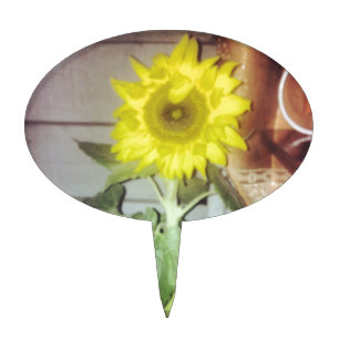 sunflower nine in the afternoon cake topper