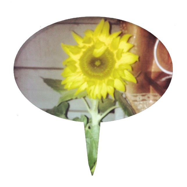 sunflower nine in the afternoon cake topper (Front)