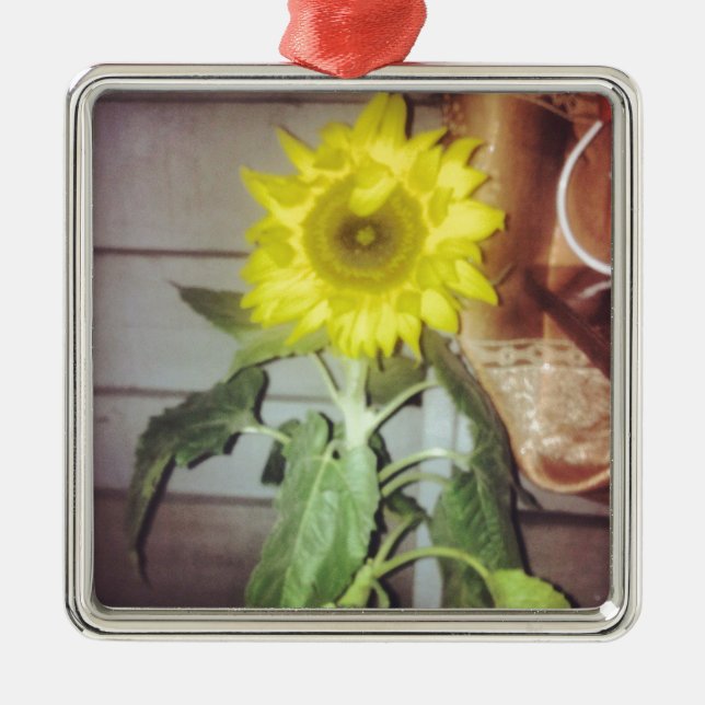 sunflower nine in the afternoon metal ornament (Front)