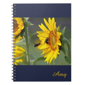 Sunflower Notebook by Considernature at Zazzle