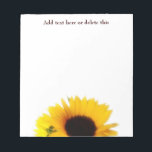 Sunflower Notepad<br><div class="desc">This floral notepad will brighten up your home or office. It makes a lovely gift for any flower lover!</div>