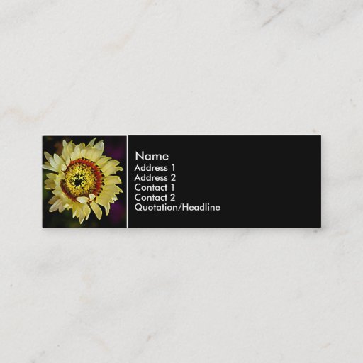 Customizable sunflower of a sort business card template