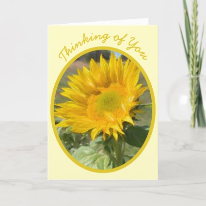 Sunflower Oil Paint Texture Thinking of You Custom