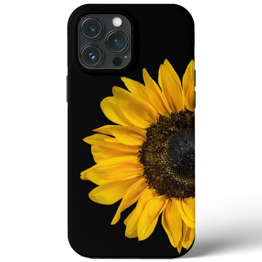 Sunflower On Black iPhone 13 Pro Max Case