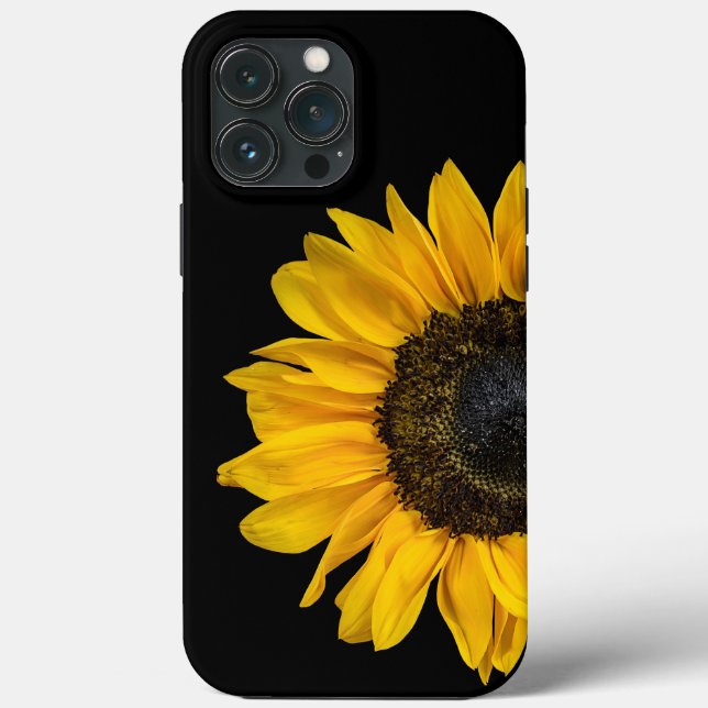 Sunflower On Black Case-Mate iPhone Case (Back)