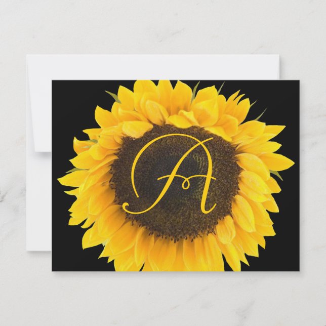Sunflower on Black Response Card (Front)