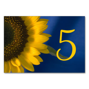Floral Table Numbers Sunflowers Table Numbers Wedding Table Numbers  C-006 Wedding Table Numbers Template Sunflowers Wedding Decor