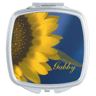 Sunflower on Blue Wedding Compact Mirror