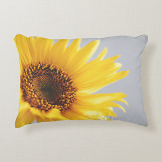 Sunflower on Gray Decorative Pillow