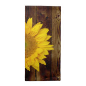 Sunflower on Vintage Barn Wood Country Napkin (Half Fold)