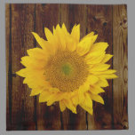 Sunflower on Vintage Barn Wood Country Napkin