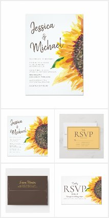 SUNFLOWER ON WHITE WEDDING SUITE