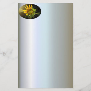 Sunflower Opening in Full Bloom Stationery