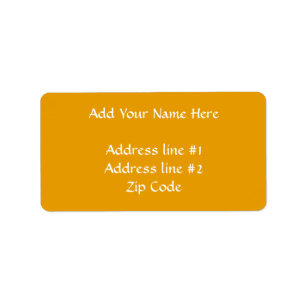 Sunflower Orange Solid Color Label