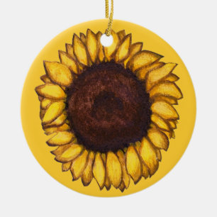 Sunflower Ornament Beautiful Yellow Flower Decor
