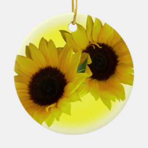 Sunflower Ornament Beautiful Yellow Flower Decor
