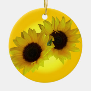 Sunflower Ornament Beautiful Yellow Flower Decor