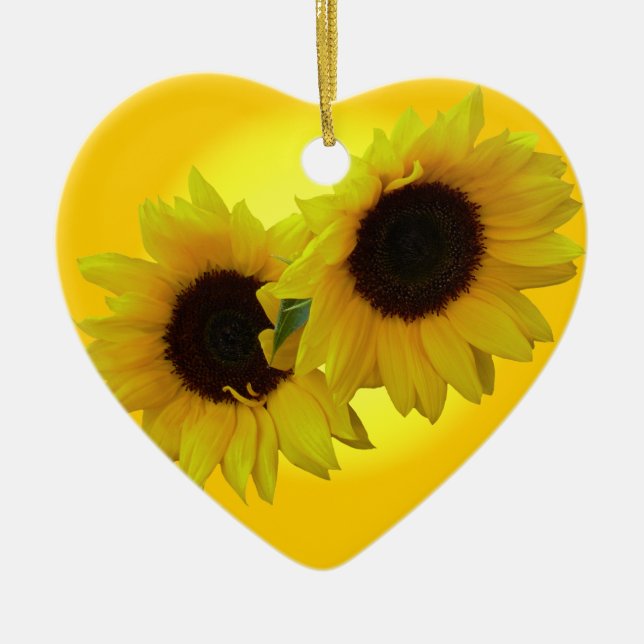 Sunflower Ornament Personalized Sunflower Gifts (Front)