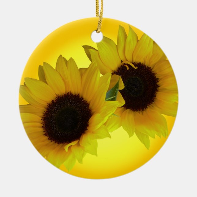 Sunflower Ornament Personalized Sunflower Gifts (Front)