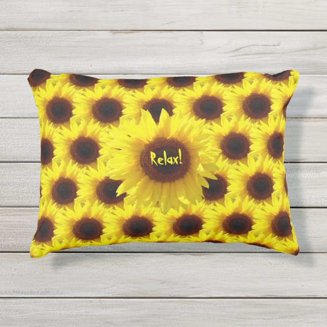 Sunflower - Outdoor Home Decor Fun Pillow (Front)