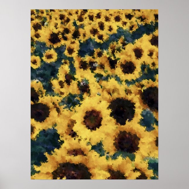 Sunflower painting art posters (Front)