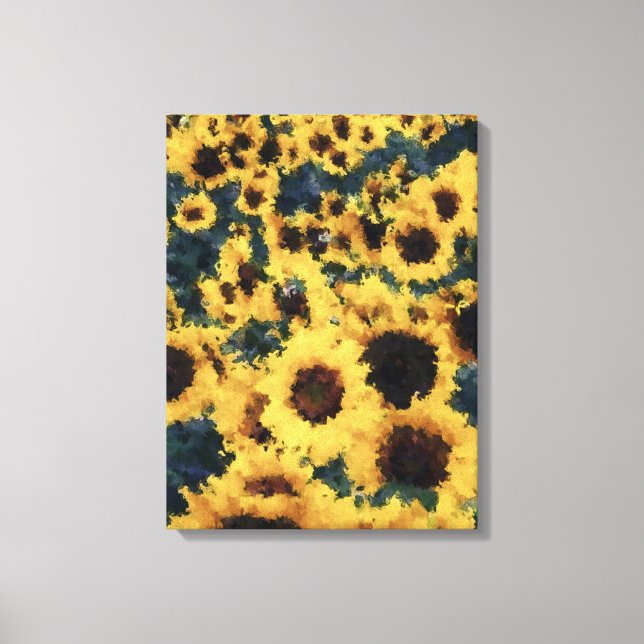 Sunflower painting art - Wrapped canvas (Front)