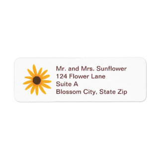 Sunflower Painting Return Address Labels