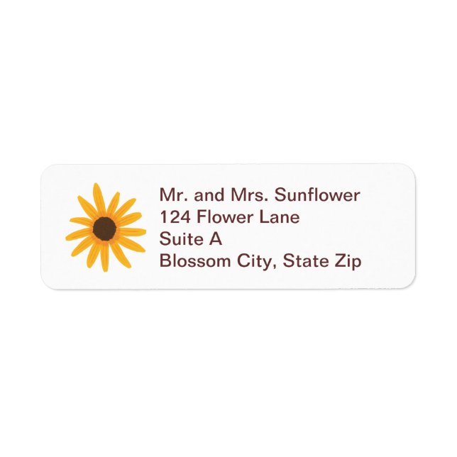Sunflower Painting Return Address Labels (Front)