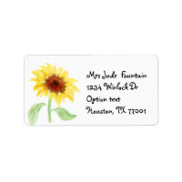 Sunflower painting Return Address Mailing Label