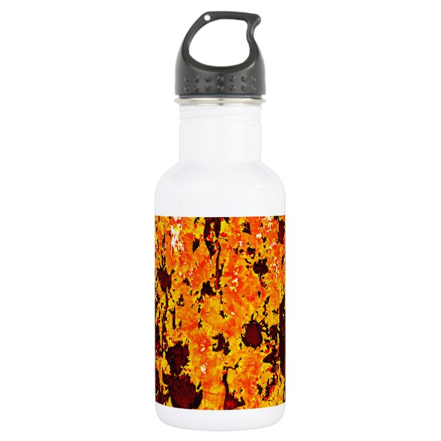 Sunflower Painting - Stainless Steel Water Bottle (Front)