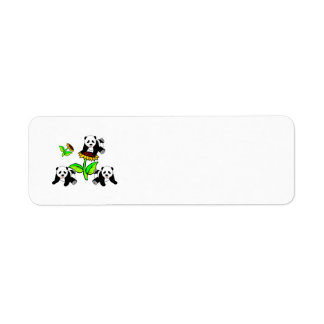 Sunflower Panda Bears Label