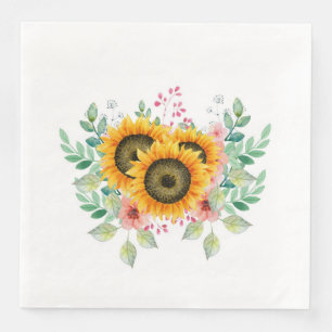 Sunflower paper dinner napkins